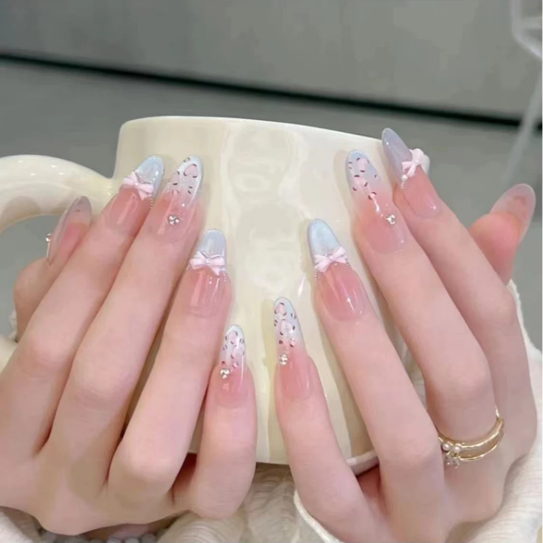 【海盐小豹】纯手工穿戴甲光疗美甲简约高级感贴片甲（无收纳盒）