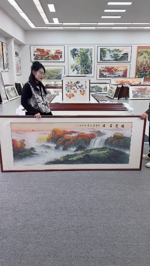 国画手绘  219*88  鸿运当头