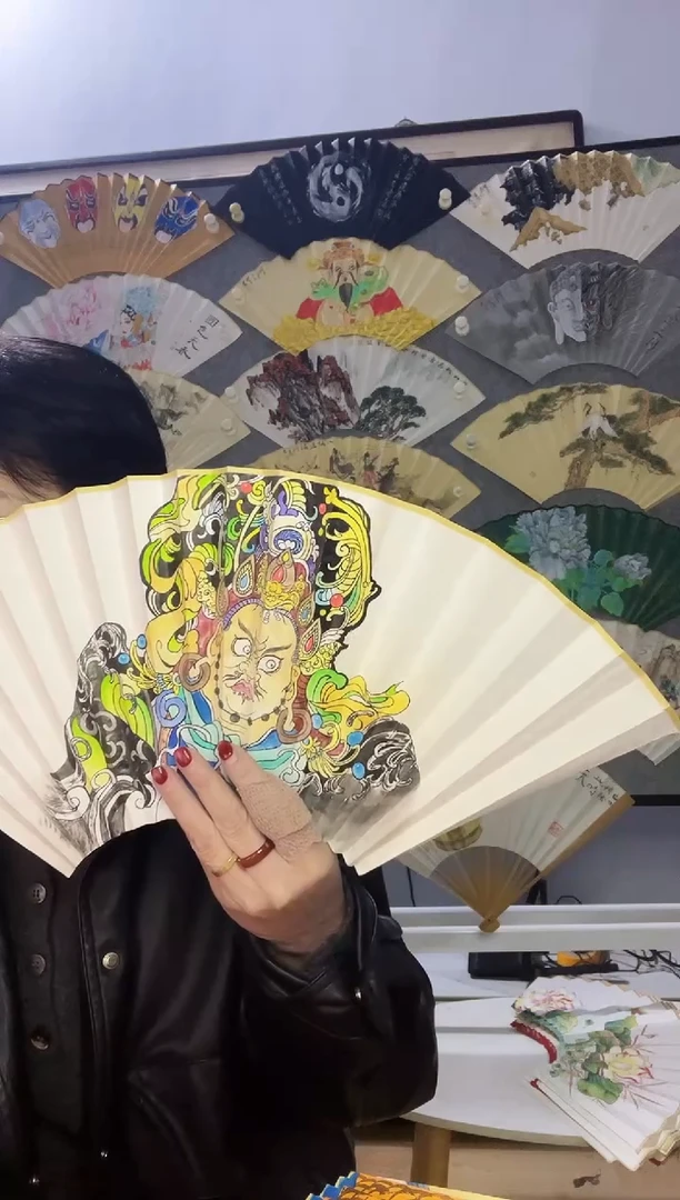 扇子九五寸十八方玉竹折扇