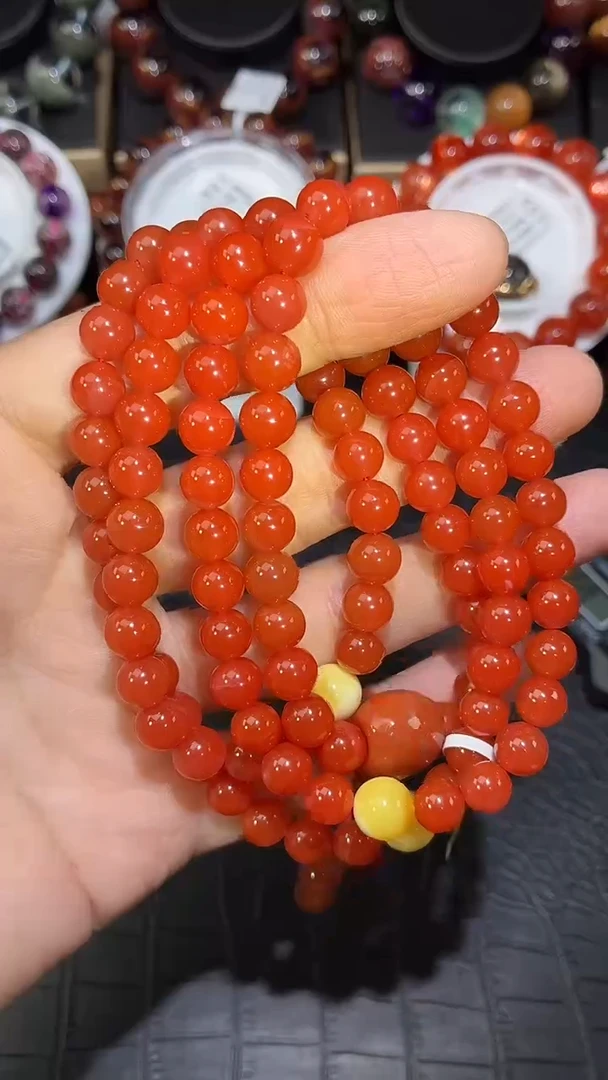 未镶嵌手链南红玛瑙南红玛瑙108多圈A7