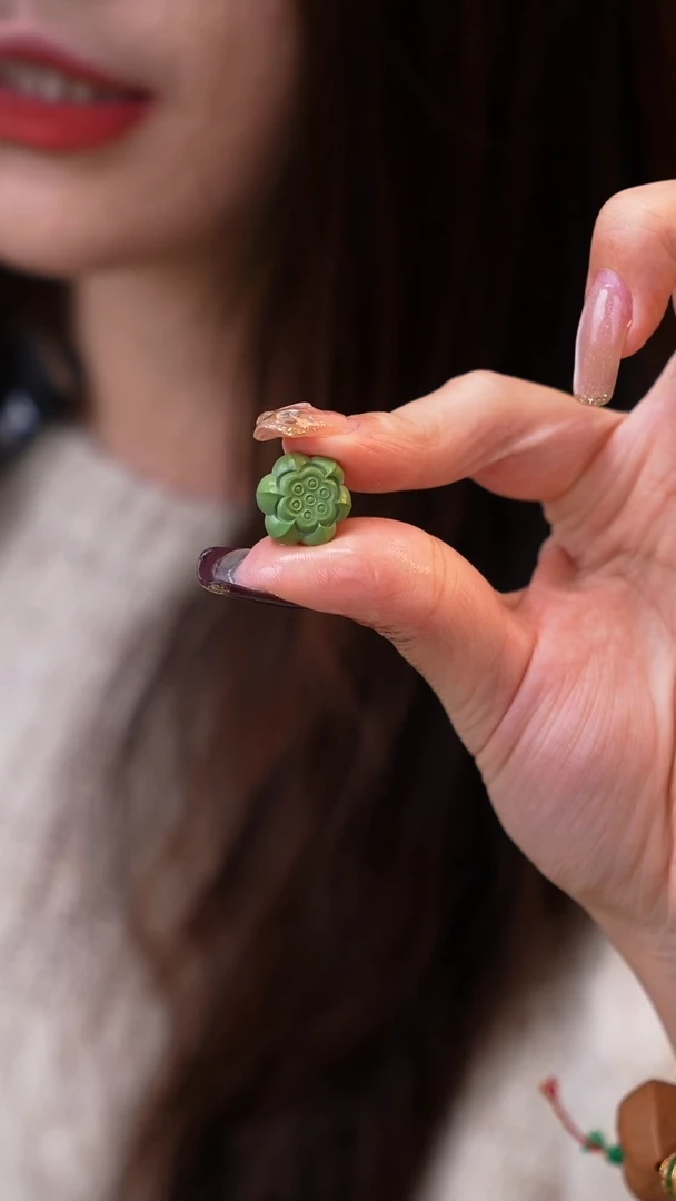 未镶嵌绿松石设计花锦绿莲花中号