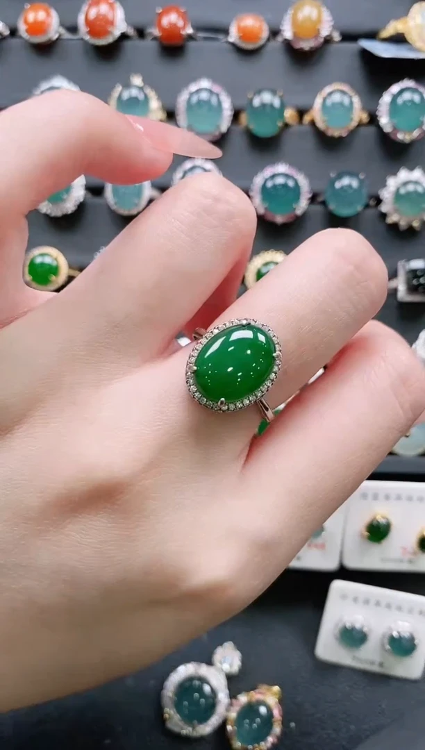 【闪购商品】翡翠戒指银S925镶嵌11111111