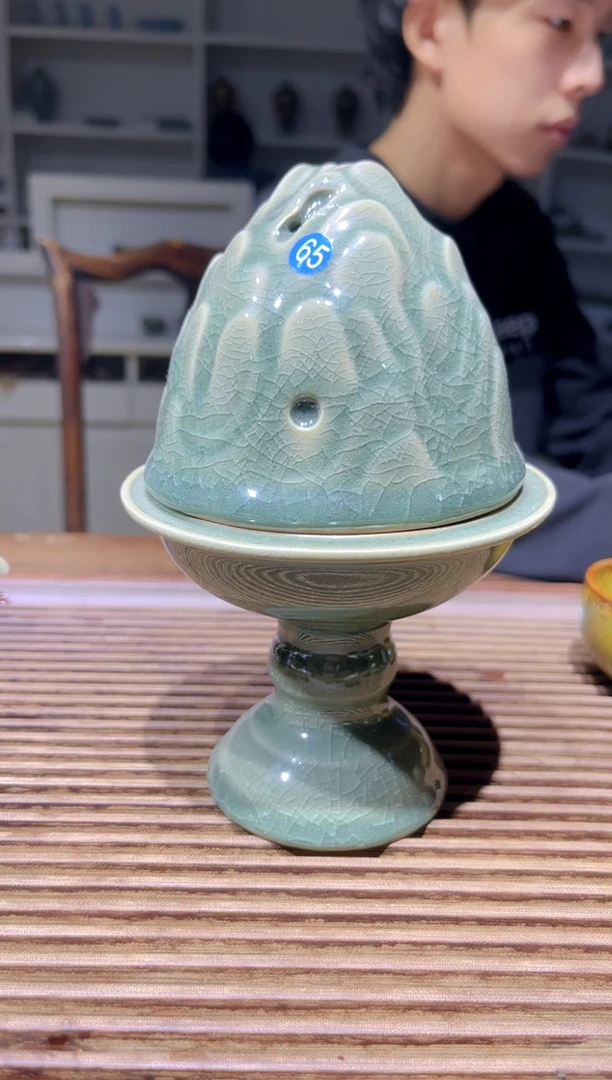 杯子原生态原矿青绿熏香炉
