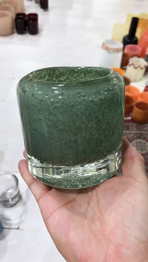 慕忆家手作琉璃花瓶瑕