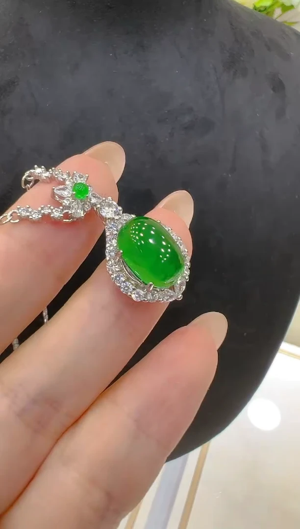 颈饰银S925镶嵌翡翠多样性团购发一件