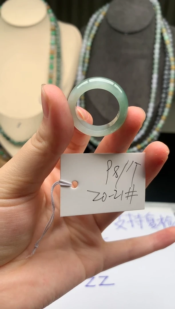 未镶嵌戒指翡翠翡翠戒圈20-21