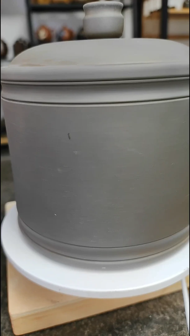 茶叶罐 柴烧竹节茶叶罐  250克