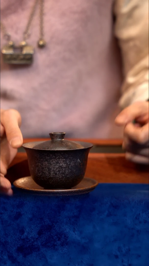 紫砂  宜兴紫砂 柴烧 盖碗