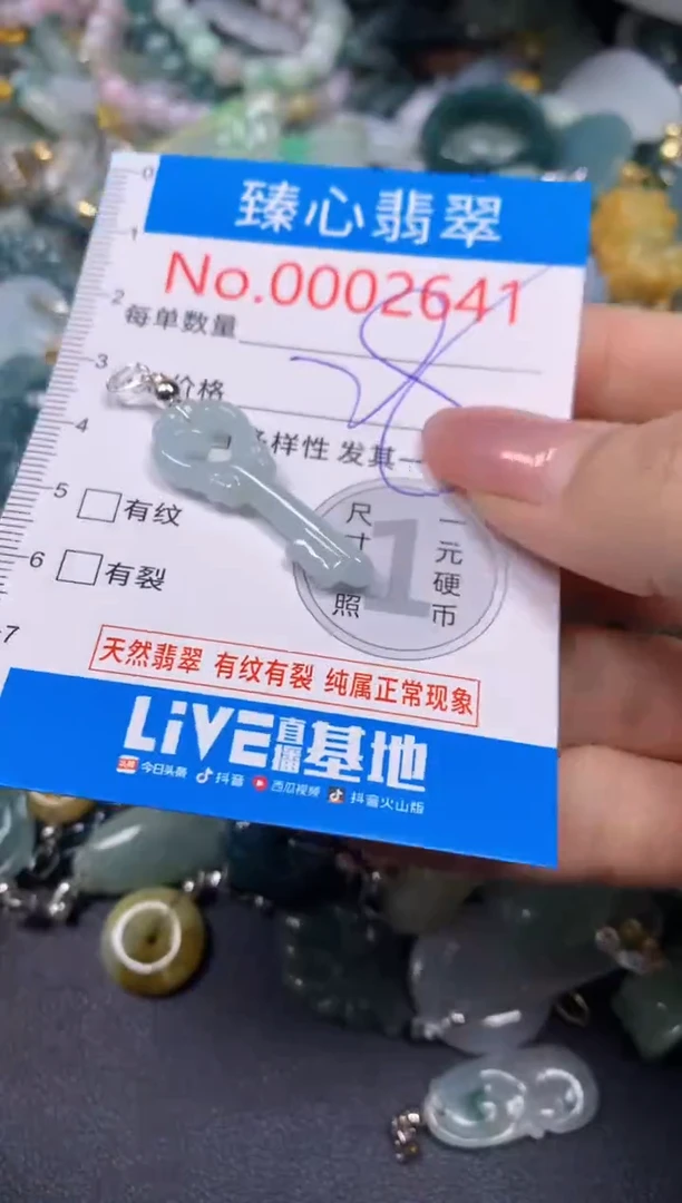 【闪购商品】翡翠颈饰未镶嵌含绳0002641