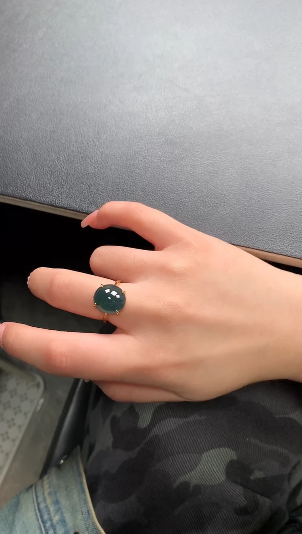 【闪购商品】翡翠戒指银S925镶嵌521124
