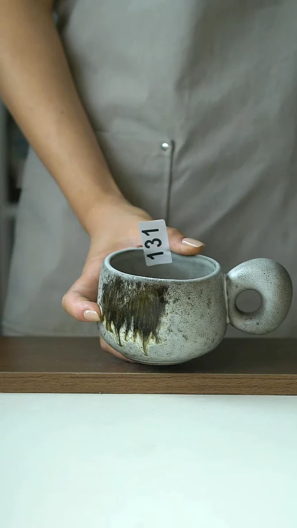 131微瑕Hitable冰川灰咖啡杯280ml@4-2@