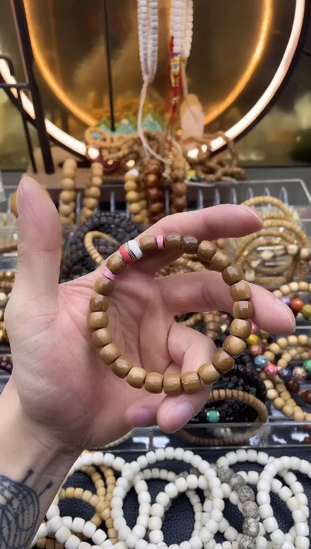 【闪购商品】库克手串库克直切带粉白汉堡配饰手串