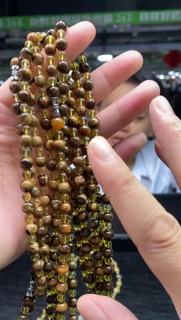 未镶嵌琥珀手链卡7+ 根珀珠链多样性发其一