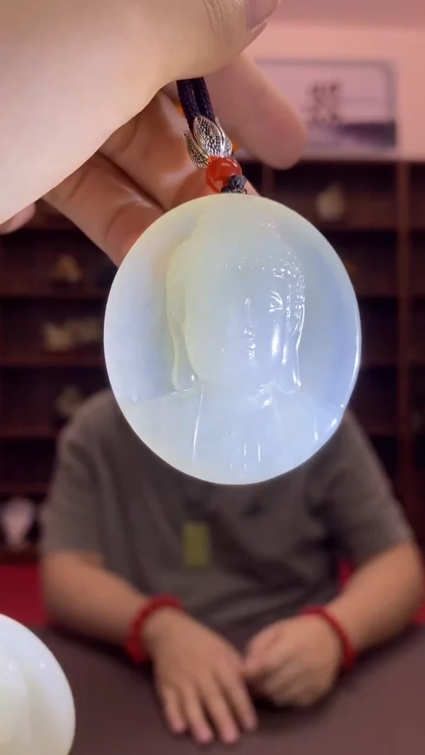 【闪购商品】岫玉颈饰未镶嵌大日佛头吊坠