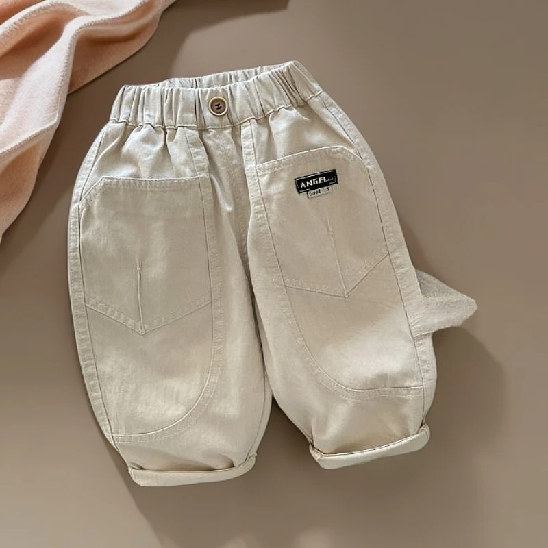 男童裤子春秋装2025新款洋气宝宝春季长裤潮小儿童男孩纯棉休闲裤