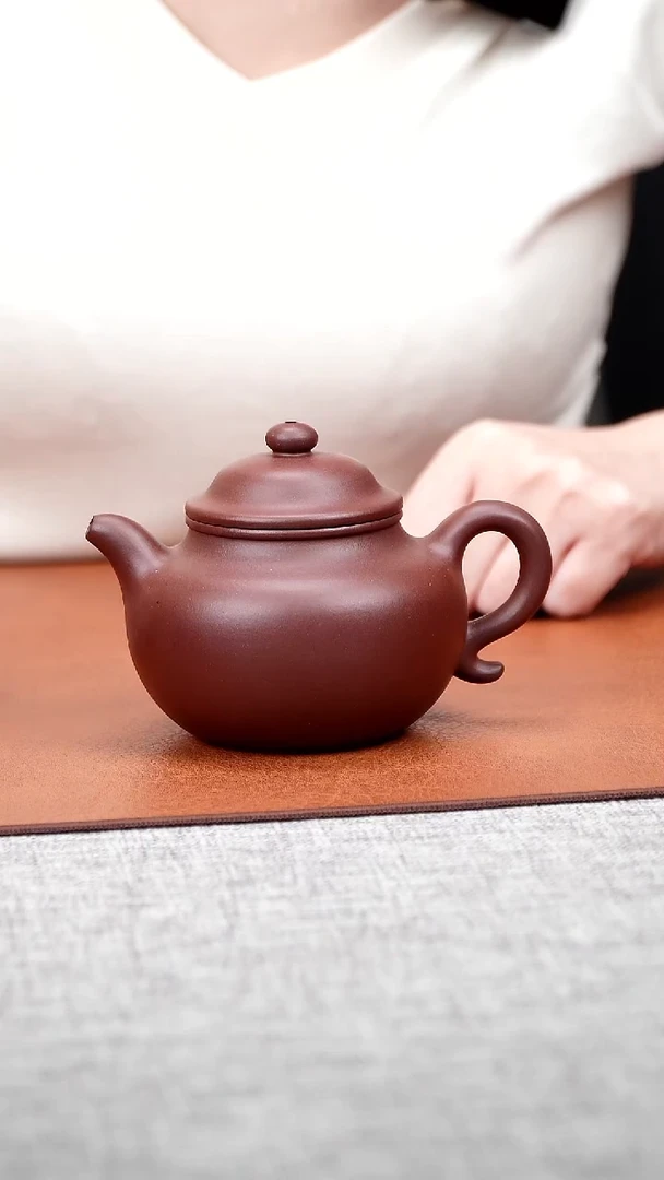 茶壶紫砂莲子   紫泥  250cc