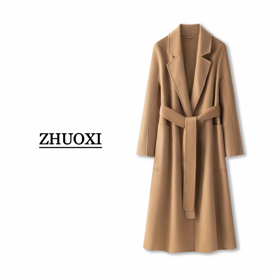 【浴袍款】2025秋冬高级外套中长款20绒轻奢时尚气质大衣外套羊绒