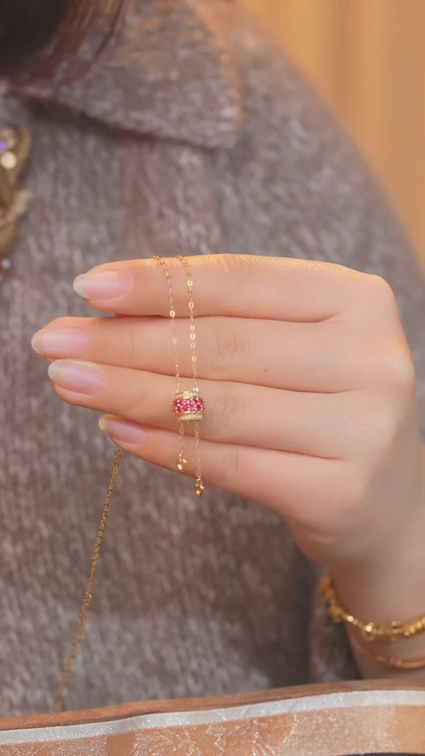 【闪购商品】红宝石项链18K金镶嵌@@U9017