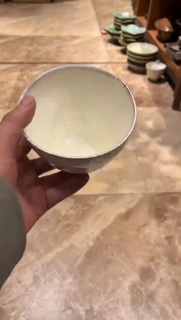 【闪购商品】瓷片544     微瑕粉引饭碗1个