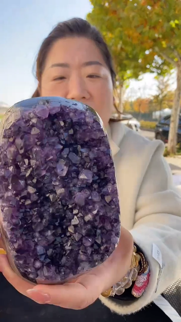 未镶嵌珠宝半成品水晶紫水晶洞D60