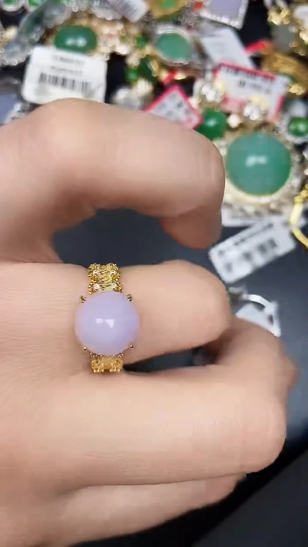 银S925镶嵌戒指翡翠2970