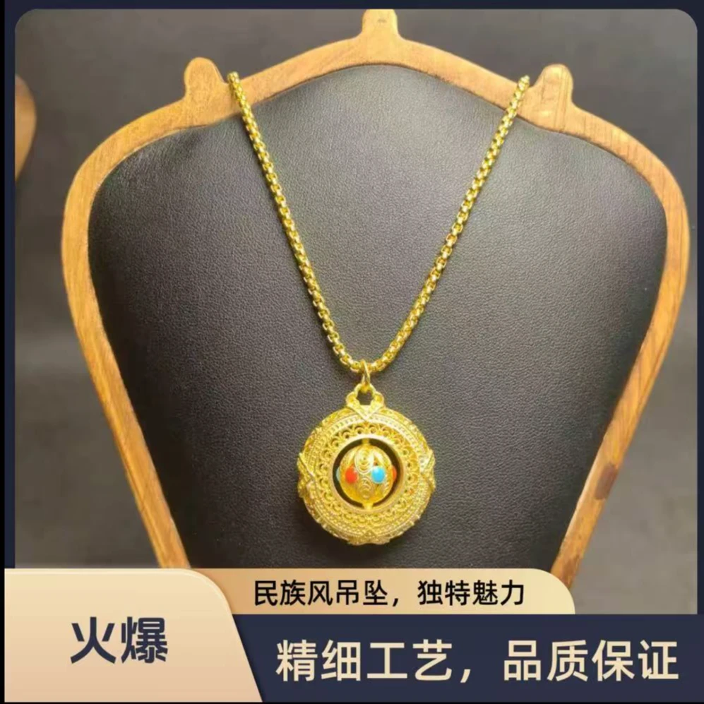 时来运转项链旋转玲珑球寓意祝福时尚百搭气质民族风