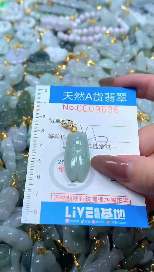 颈饰未镶嵌翡翠净货挂件-9636