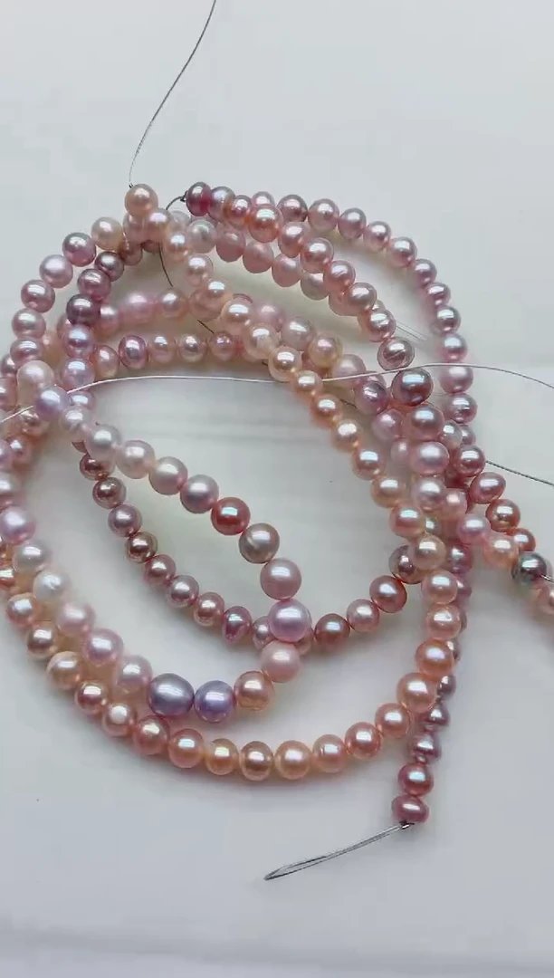 未镶嵌淡水珍珠裸珠无扣头多样性发其一，非无暇