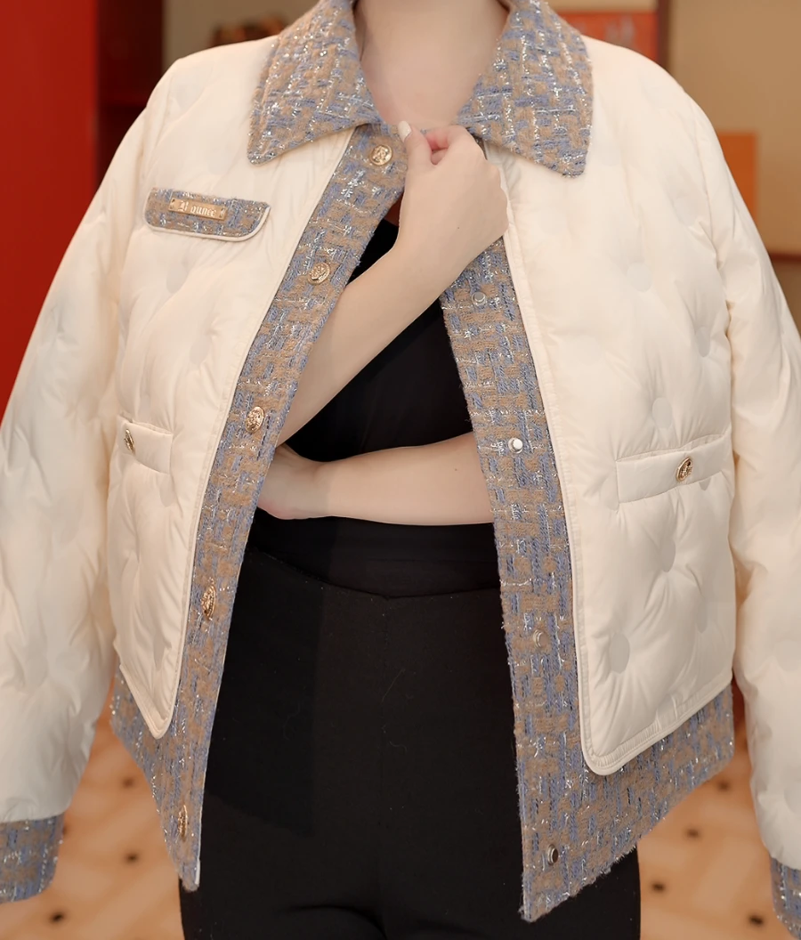 专柜反季 2025年冬新款白鸭绒修身保暖羽绒服ZF-10036-YXYC