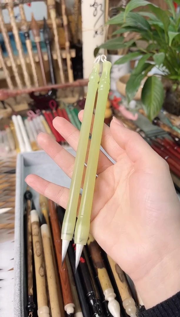 【清水试笔，拒绝蘸墨】墨舞笔庄毛笔2支亚克力小楷