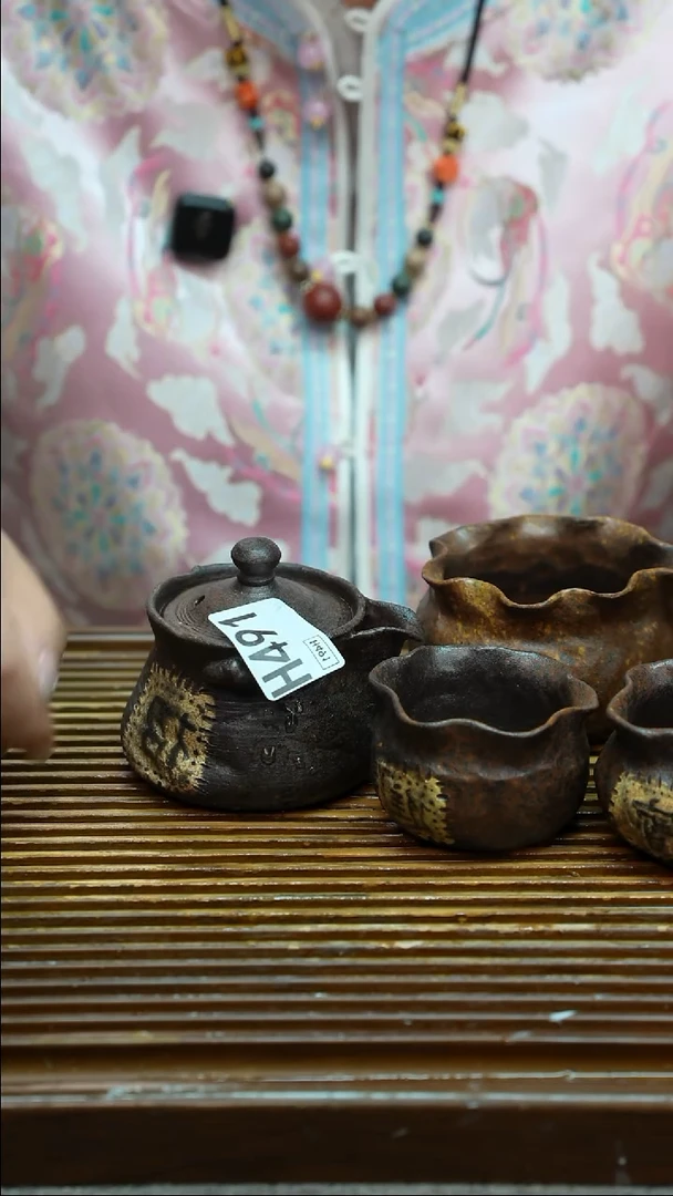 万古烧粗陶手工茶具