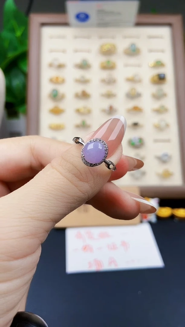 银S925镶嵌戒指翡翠12