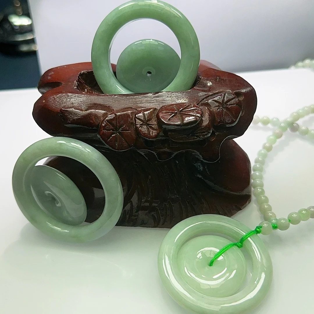 天然A货翡翠精品子母扣配珠链GS-40216 多样性发货
