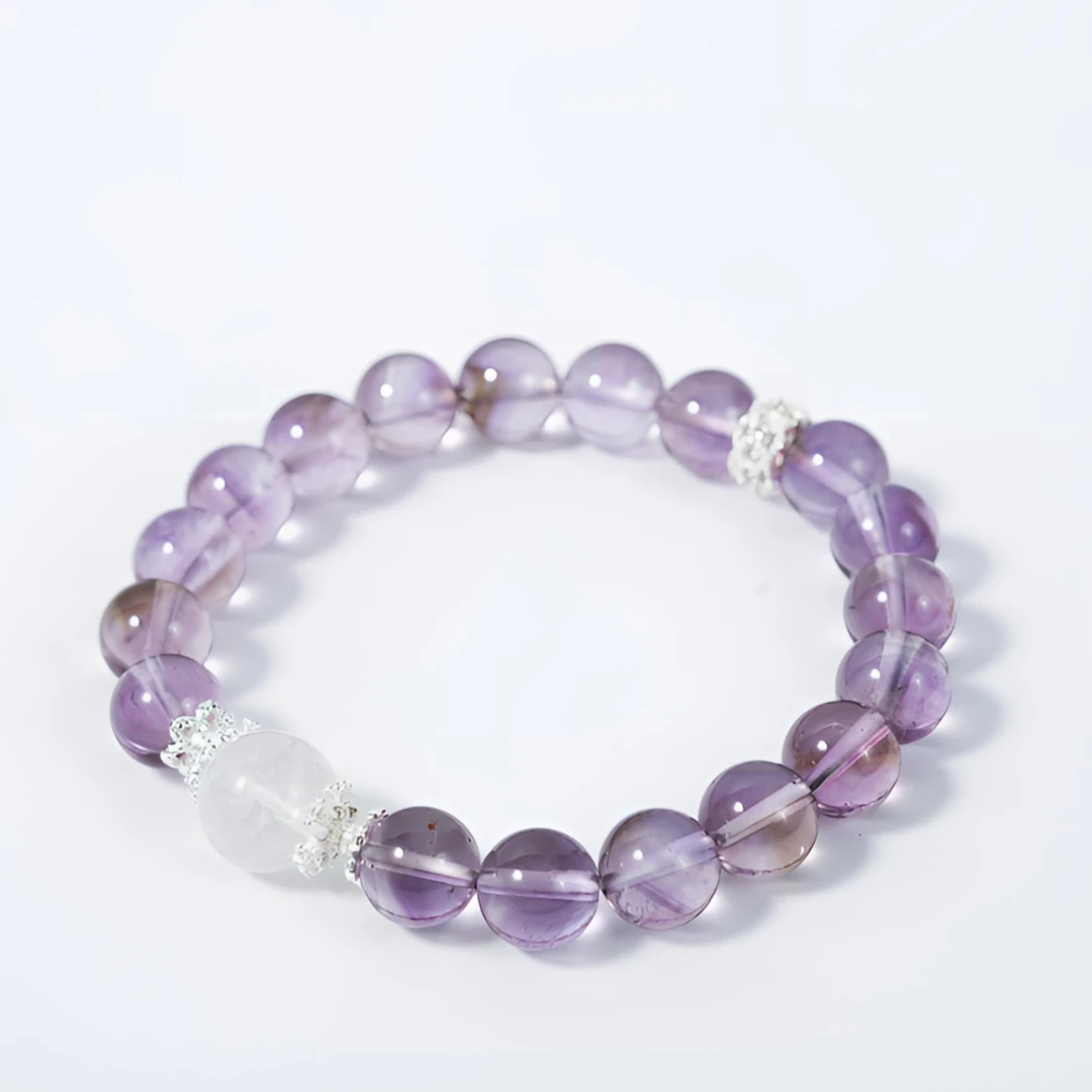 【诸事顺】9m-9.5紫塔晶+10m白阿塞原创设计款手串多样性发一