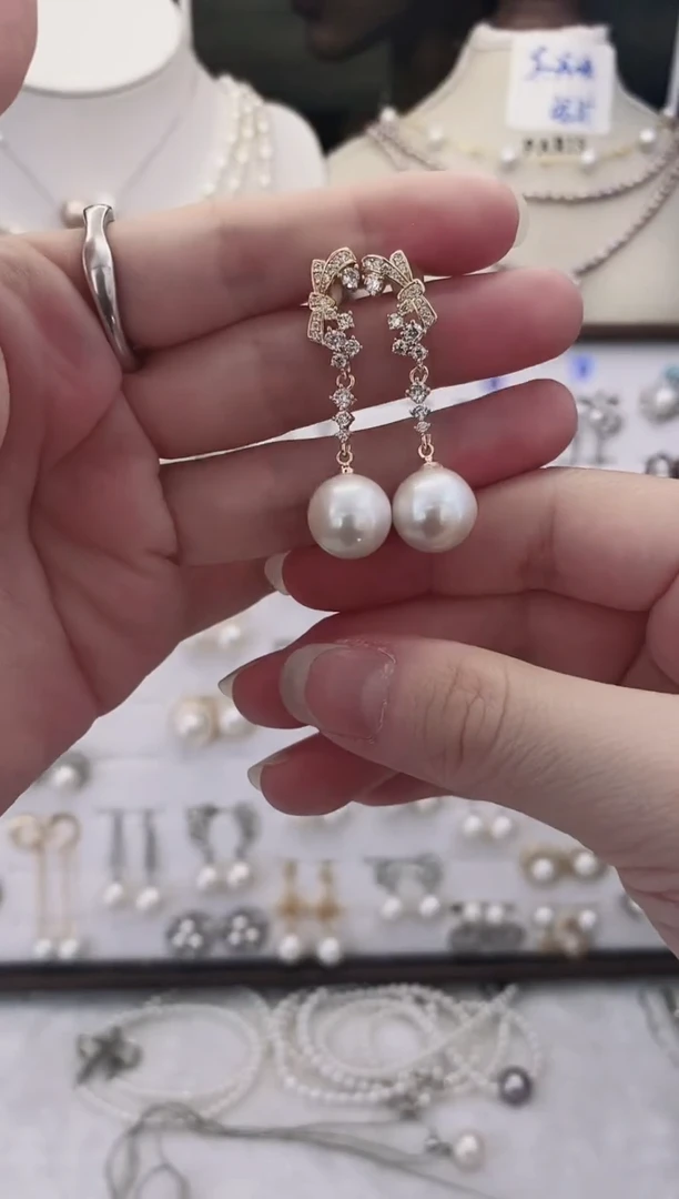 合金耳饰淡水珍珠69圆珠微瑕11.7