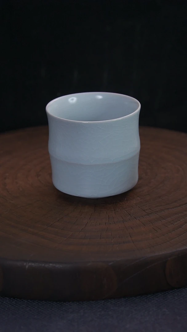 【闪购商品】仿古.月白竹节杯一级品精工