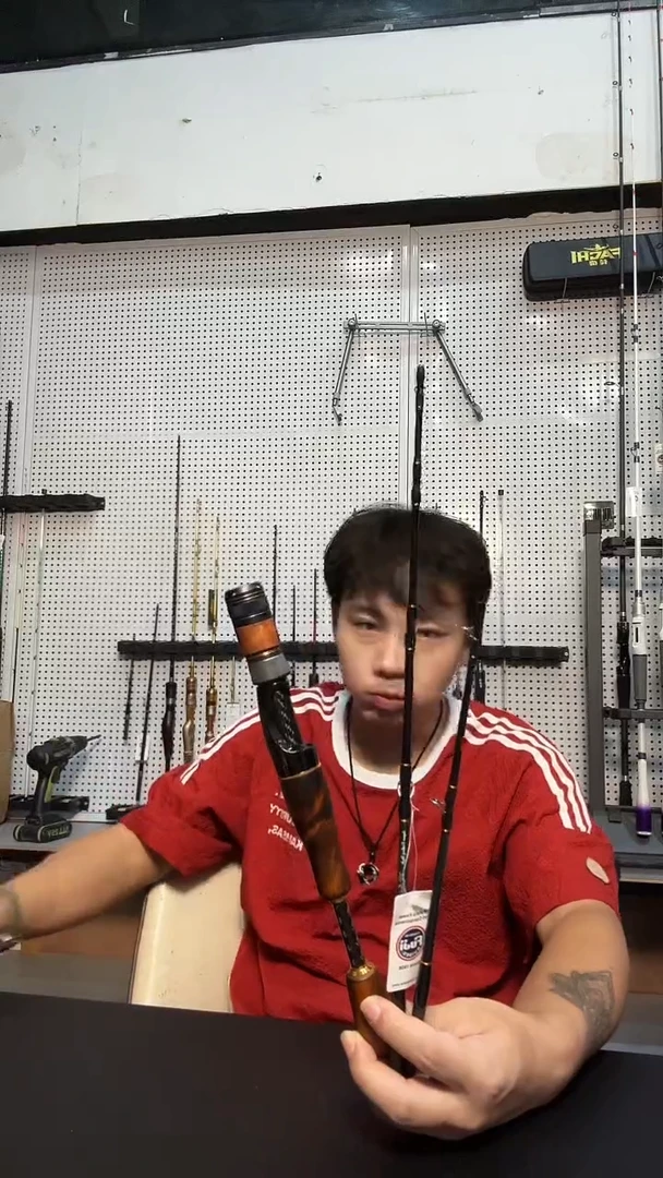 名将红木筏竿一杆双节