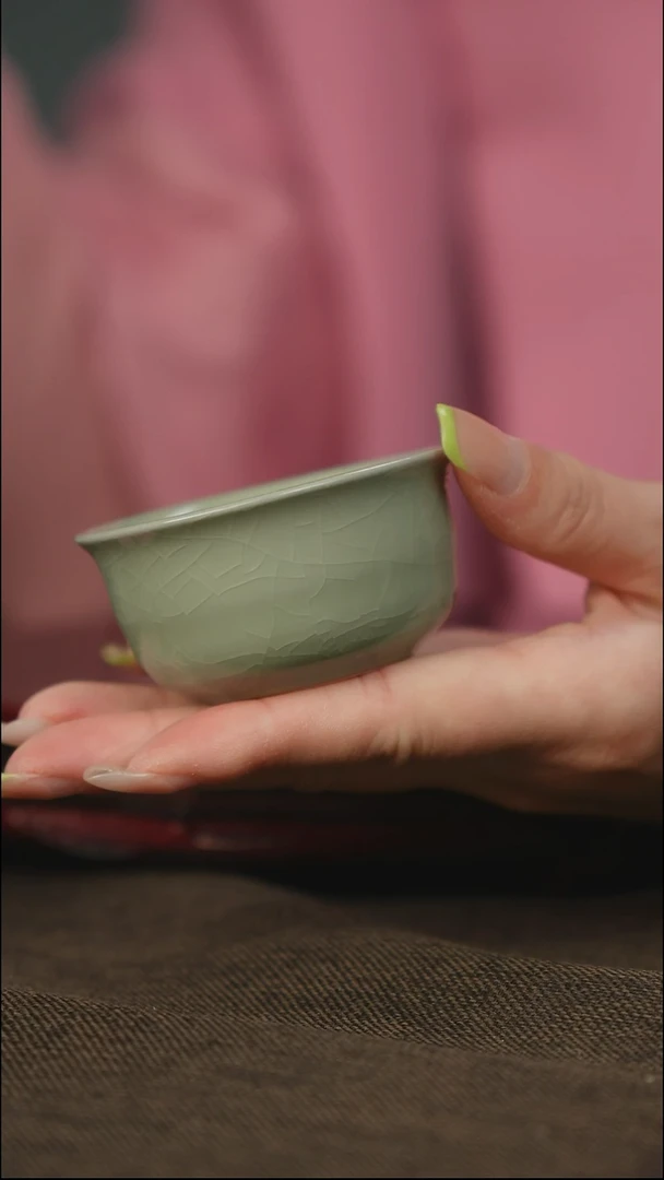 豆绿 小圆杯 无底款