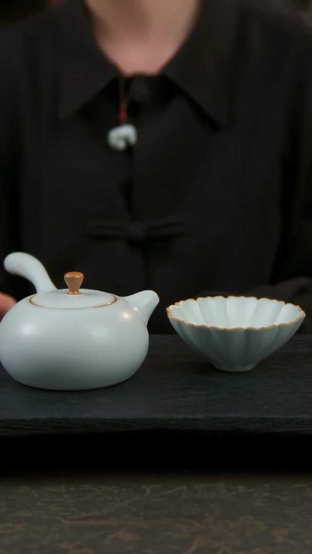 【闪购商品】杯唐羽壶+翠羽杯（默认开片工艺）