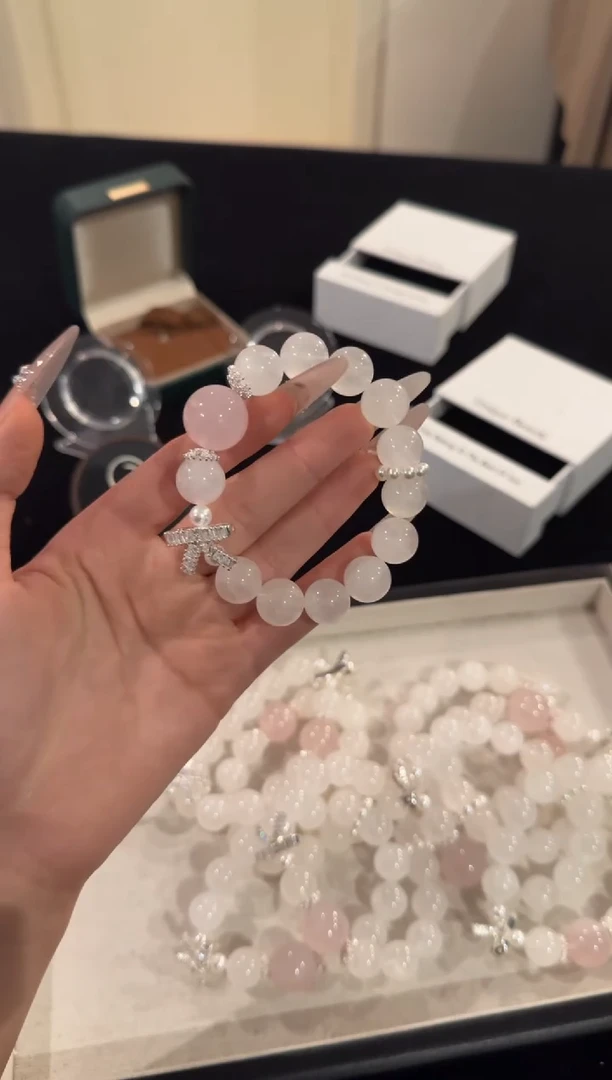 水晶手链合金白幽灵x09