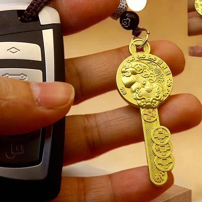 百福造型钥匙钥匙扣貔貅招财精美挂饰钥匙挂件汽车挂件