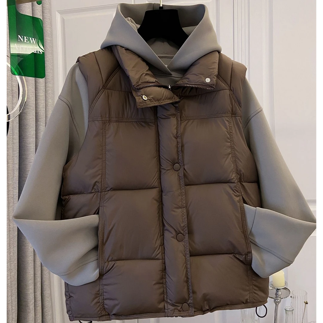 秋冬爆款胖mm大码棉服马甲女款外穿时尚高端立领保暖马夹背心外套