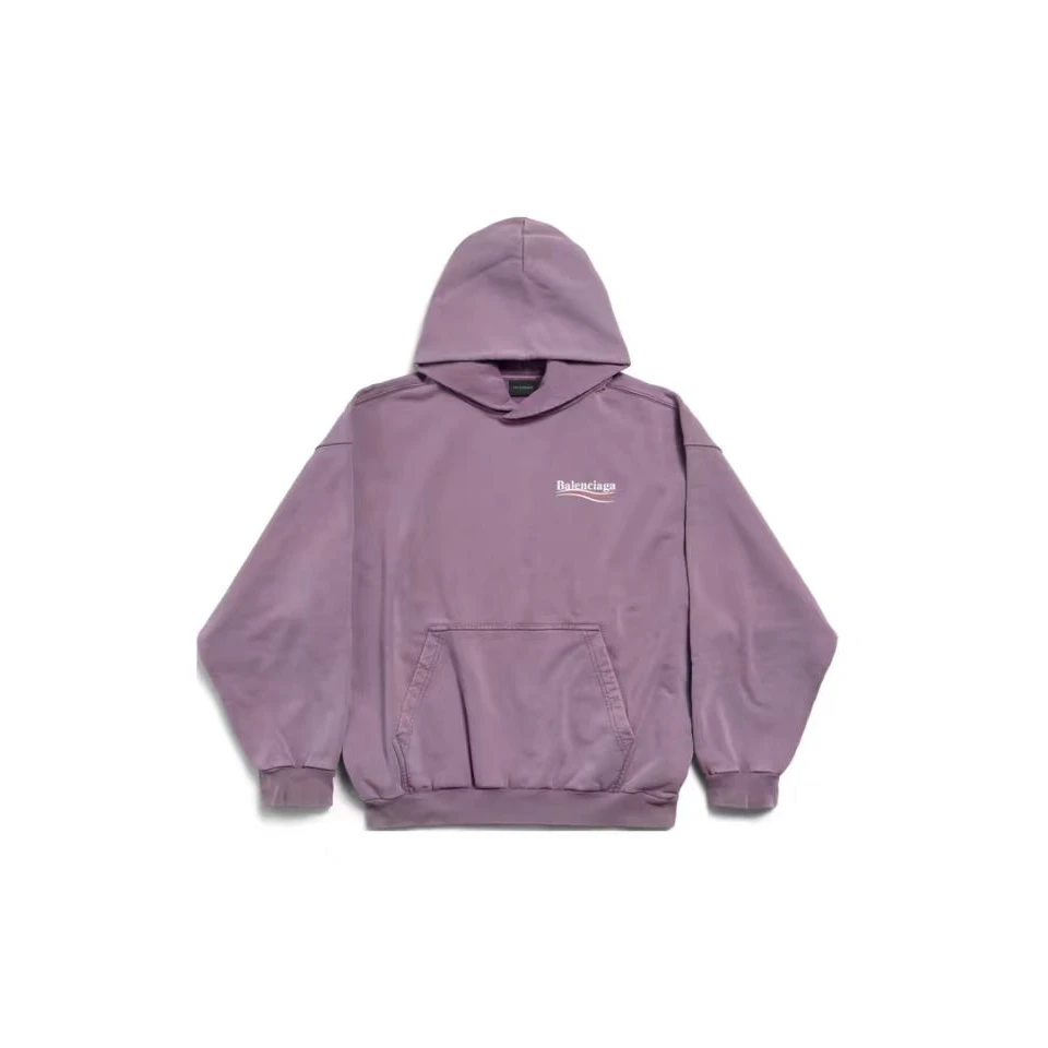 全新未使用 Balenciaga/巴黎世家 纯色字母连帽套头卫衣