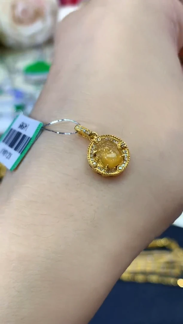 吊坠(不含链)18K金镶嵌翡翠B18   多样性一件发货