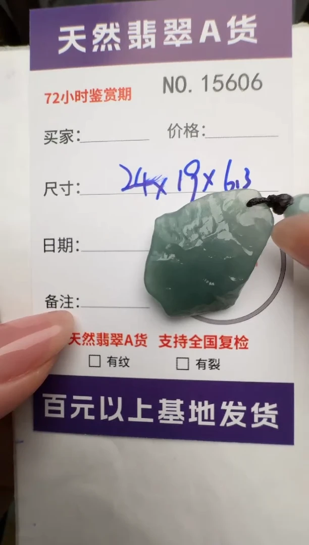 【闪购商品】翡翠颈饰未镶嵌原石15606