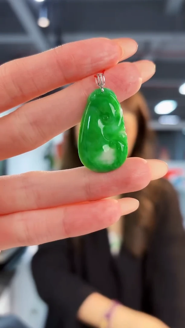 【闪购商品】翡翠颈饰18K金镶嵌缅料A货/支持复检/一件