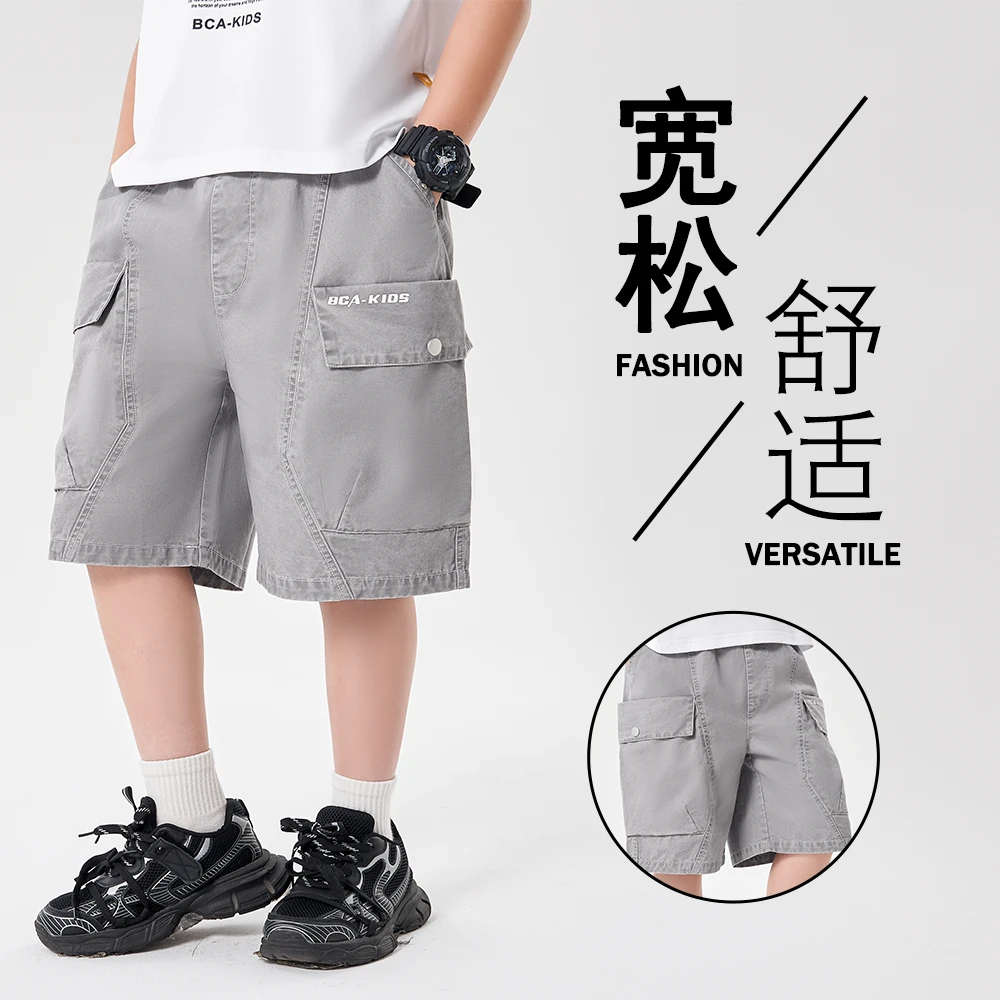 BCA男童夏季2025新款中大童潮牌潮酷休闲工装短裤裤子DF-裤子3249