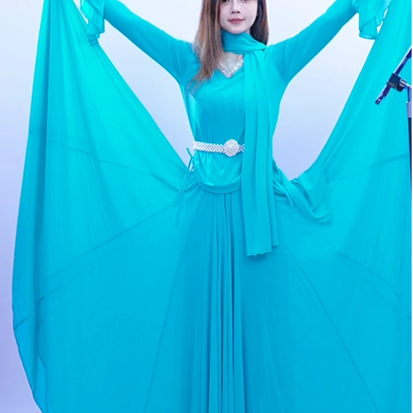 新疆高密度网纱的三件套套裙古风