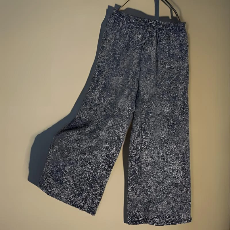 8811/2025新款新中式新国风爆款女装气质阔腿裤窄版