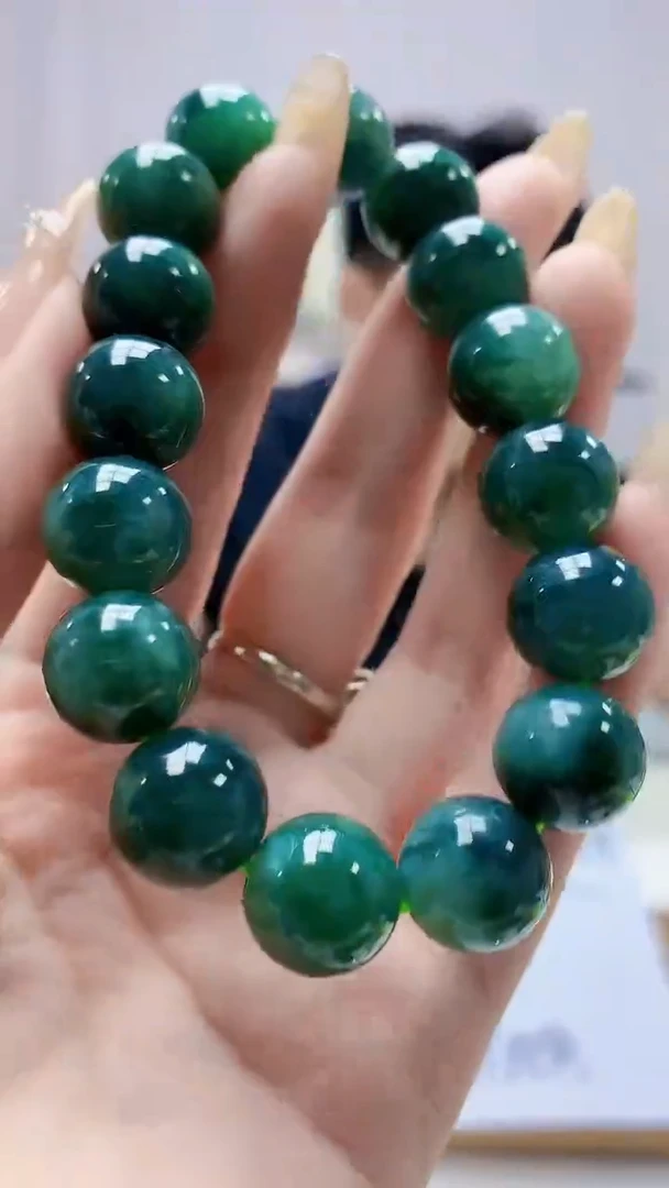 未镶嵌定制翡翠5145DD-毛货手串137